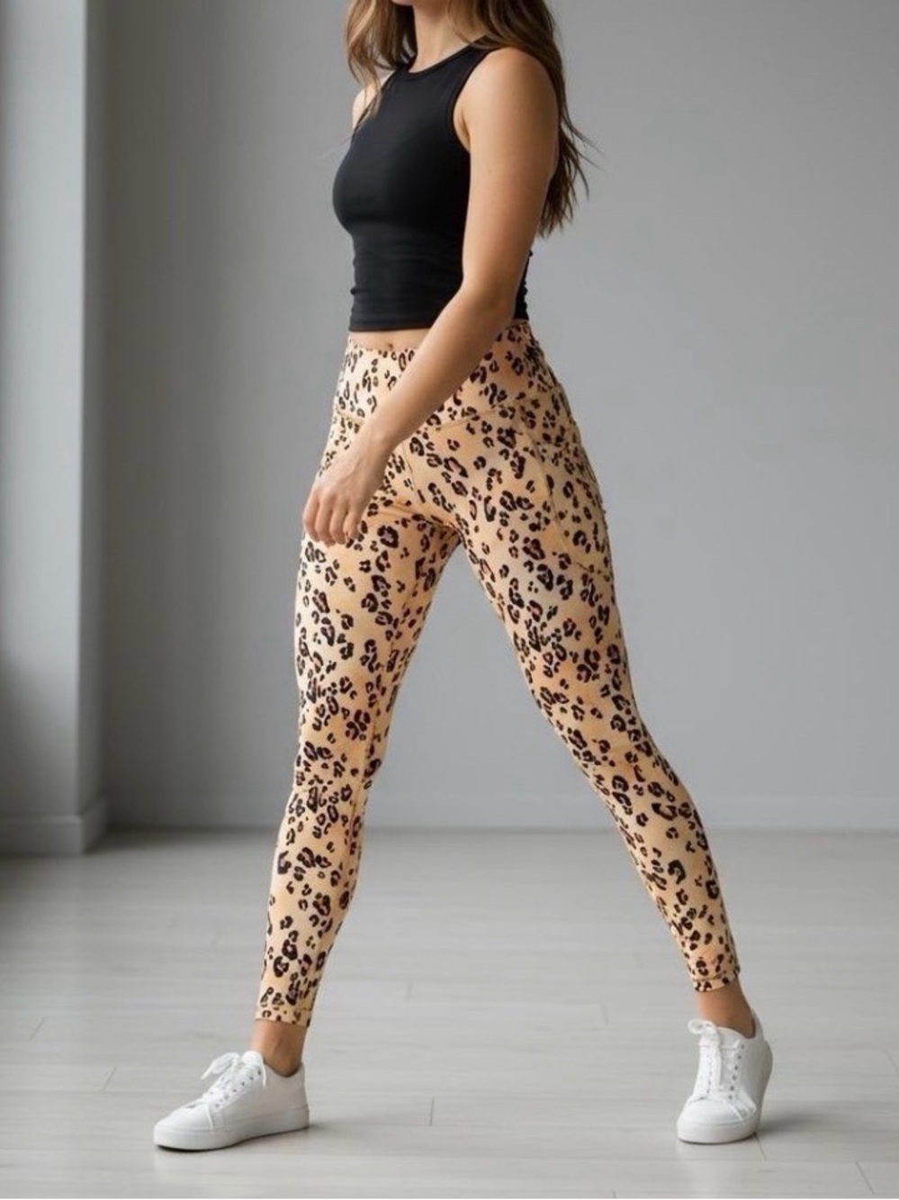 Desert Leopard Print High-Waist Leggings - Fabletics
